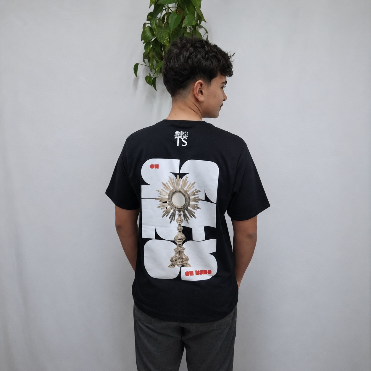 Camisa Trindade Santa Infantil Preta